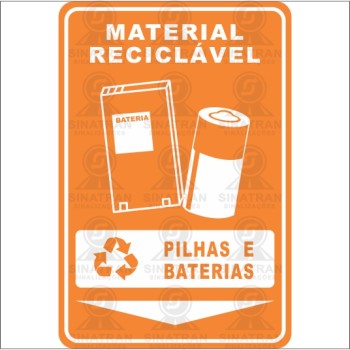 Material reciclável - Pilhas e baterias 